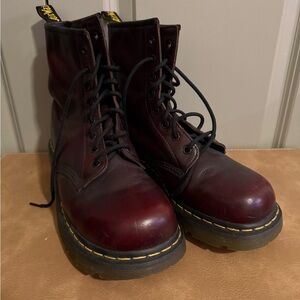 Dr. Martens Burgundy Lace Up Boots